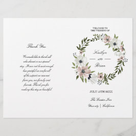 素敵なフローラ – 結婚式のプログラム