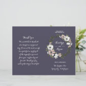 素敵なフローラ – 結婚式プログラム – 紫 (スタンド正面)