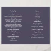 素敵なフローラ – 結婚式プログラム – 紫 (裏面)