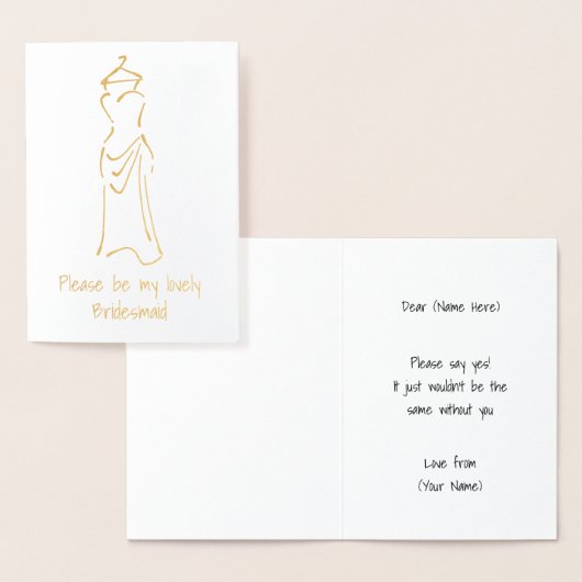 素敵なブライドメードドレスカスタマイズデザイン-this 箔カード (ディスプレー)