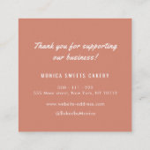 素敵なブラック文字金ゴールド心感謝してい満あなた スクエア名刺 (裏面)