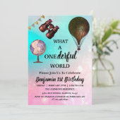 素敵なホットエアバルーンの冒険 ファーストバースデー 招待状 (スタンド正面)