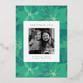 素敵なホリデーをお過ごしください | 写真を追加 箔シーズンカード (裏面)