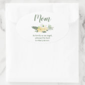 素敵なママと素敵な引用文 楕円形シール (バッグ)