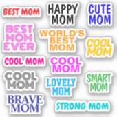 素敵なママのための美しい言葉 | かわいいステッカー シール (正面)