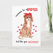 素敵なママへ 愛してるよ。あなたの Cavapooより カード (正面)