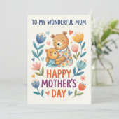 素敵なママへ - 母の日のクマのカード シーズンカード (スタンド正面)