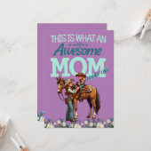 素敵なママカウガール母の日パーソナライズド カード (正面/裏面インサイチュ)