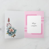 素敵なママフローラピンクの誕生日 カード (内部)