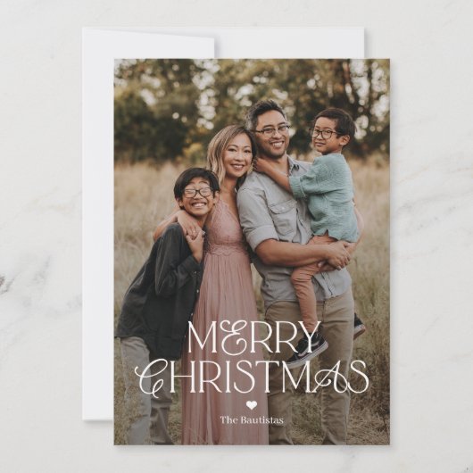 素敵なミックス メリークリスマス フォトカード シーズンカード (正面)