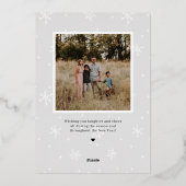 素敵なミックス FOIL ハッピーホリデー フォトカード 箔シーズンカード (裏面)