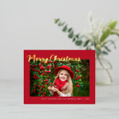 素敵なメリークリスマスグリーティングカード 箔シーズンポストカード (立ち正面)