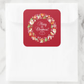 素敵なメリー小クリスマス |シール スクエアシール (バッグ)