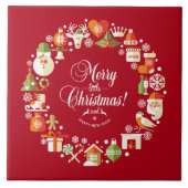 素敵なメリー小クリスマス |セラミックタイル タイル (正面)