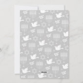 素敵なモダンカリグラフィー写真 幸せなハヌカ祭り シーズンカード (裏面)