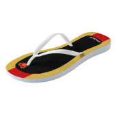 素敵なモンテネグロの国旗色　愛国的な ビーチサンダル (アングル)