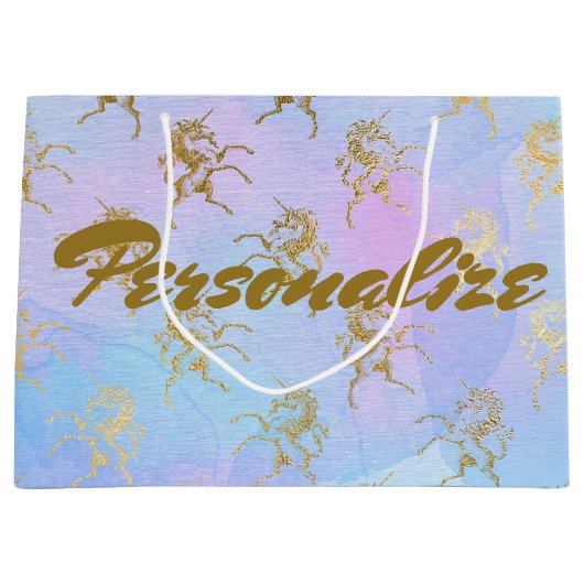 素敵なユニコーン ラージペーパーバッグ (正面)