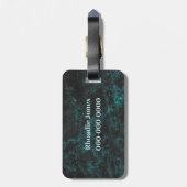 素敵なライトブルー ラゲッジタグ (裏面縦)