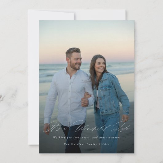 素敵なライフビーチのクリスマスフォト シーズンカード (正面)