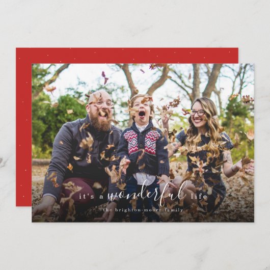 素敵なライフフォトホリデーカードだ シーズンカード (正面/裏面)