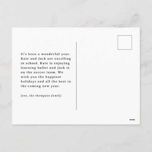 素敵なライフムライトフォトホリディポストカード シーズンポストカード (裏面)