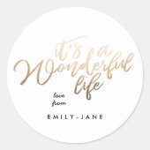 素敵なライフレター金箔クリスマス ラウンドシール (正面)