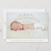 素敵なライフ引用文クリスマスベビー写真 シーズンカード (正面)