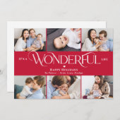 素敵なライフ EDITABLE COLOR ホリデー フォト カード (正面/裏面)