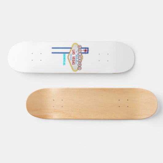 素敵なラスベガスの看板へようこそ スケートボード (横)