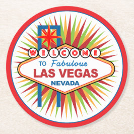 素敵なラスベガスネバダへようこそ ラウンドペーパーコースター