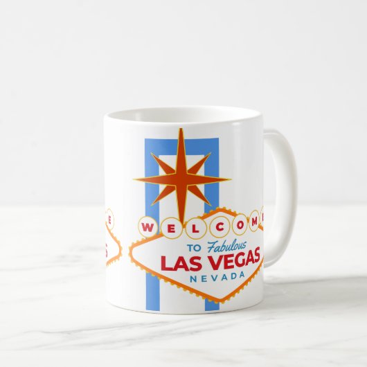 素敵なラスベガスネバダホワイトへようこそ コーヒーマグカップ (正面右)