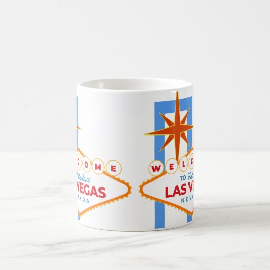 素敵なラスベガスネバダホワイトへようこそ コーヒーマグカップ (中央)