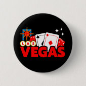 素敵なラスベガスラスベガスサインへようこそ 缶バッジ (正面)