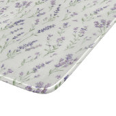 素敵なラベンダーと白い花のブライダルシャワー カッティングボード (角)