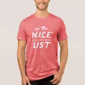 素敵なリストいけなのクリおもしろいスマス トライブレンドTシャツ (正面)