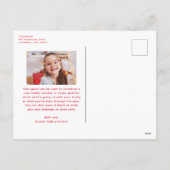 素敵なリストおもしろいかわいい赤2枚の写真クリスマス シーズンポストカード (裏面)