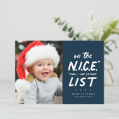 素敵なリストおもしろいかわいい1枚の写真海軍クリスマス シーズンカード (スタンド正面)