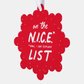 素敵なリストおもしろいかわいい1枚の写真赤メリークリスマス オーナメントカード (左)