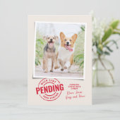 素敵なリストおもしろいクリスマスのペットの写真 シーズンカード (スタンド正面)