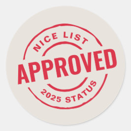 素敵なリストが可愛いおもしろいクリスマスを承認 ラウンドシール