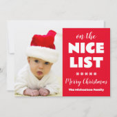 素敵なリストのクリスマスフォトに シーズンカード (正面)