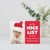 素敵なリストのクリスマスフォトに シーズンポストカード (スタンド正面)