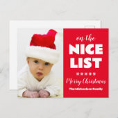 素敵なリストのクリスマスフォトに シーズンポストカード (正面/裏面)