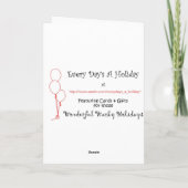 素敵なリストのクリスマスラット シーズンカード (裏面)