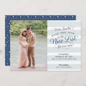 素敵なリストのクリスマス妊娠発表 シーズンカード (正面/裏面)