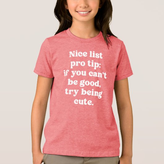 素敵なリストのプロの先端おもしろいかわいいホワイトタイプのクリスマス トライブレンドＴシャツ (正面)