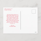 素敵なリストのプロ先端おもしろい赤いクリスマスペットの写真 シーズンポストカード (裏面)