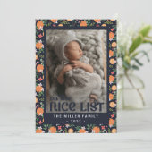 素敵なリストの小さなかわいこちゃんクリスマス 招待状 (スタンド正面)