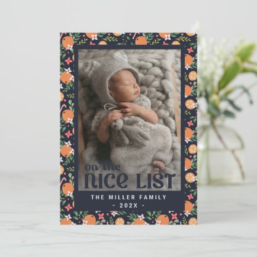 素敵なリストの小さなかわいこちゃんクリスマス 招待状 (スタンド正面)