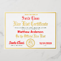 素敵なリストの証明書|子供のクリスマスのプレゼント